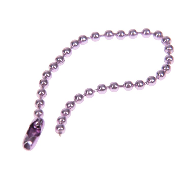 Цепочка с шариковыми звеньями 10,5 см + замок набор 20 шт сиреневая