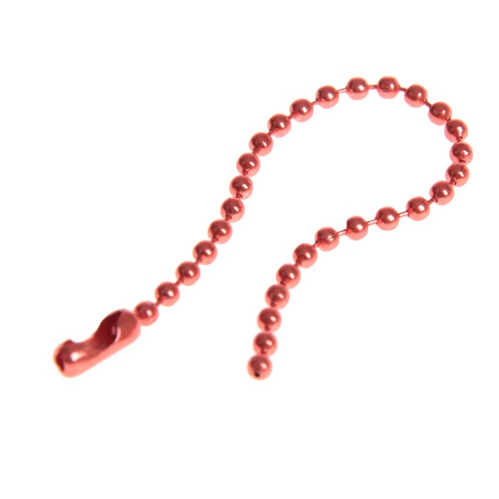 Цепочка с шариковыми звеньями 10,5 см + замок набор 20 шт оранжевая