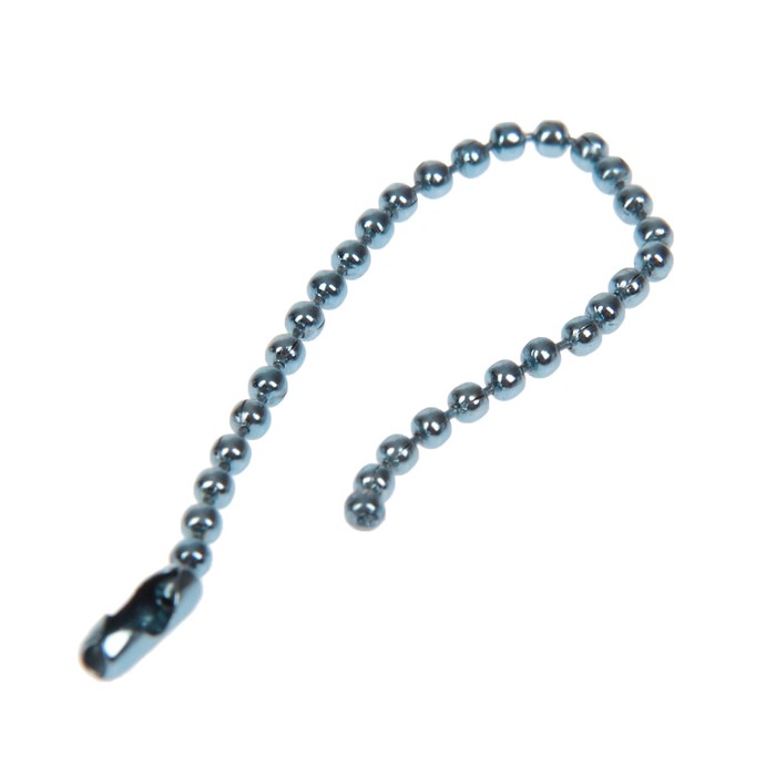 Цепочка с шариковыми звеньями 10,5 см + замок набор 20 шт тёмно-сине-зелёная