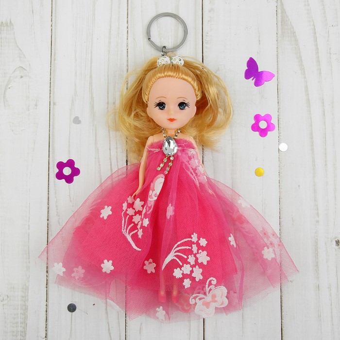Игрушка-брелок "Кукла" с хвостиком, цвета МИКС
