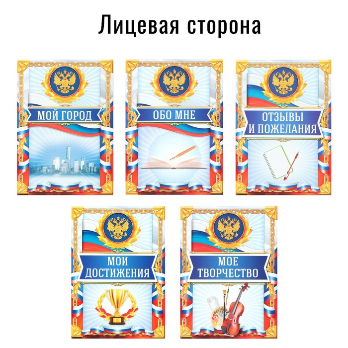 Папка на кольцах «Портфолио российского школьника», 10 листов, 24,5 х 32 см