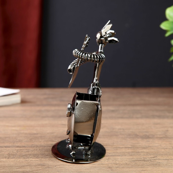 Сувенир металл карандашница "Самоделкин с гитарой" 15,5х13,5х6,5 см