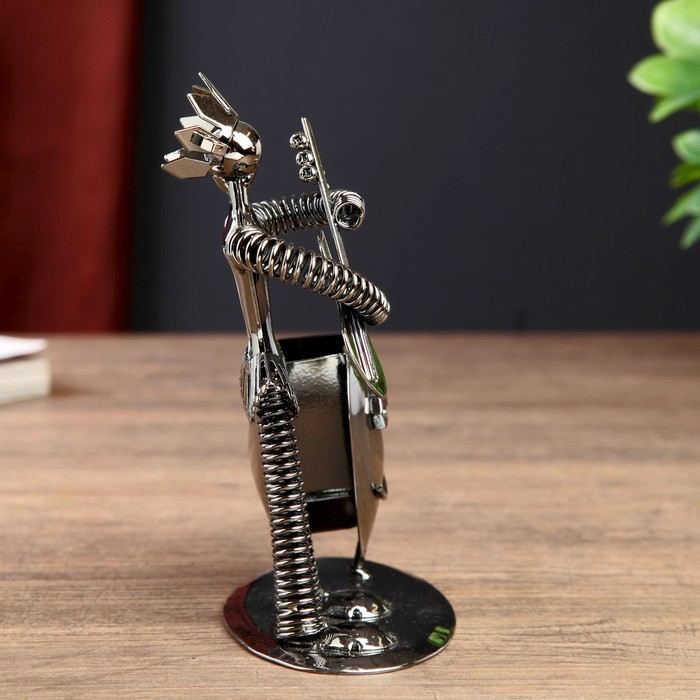 Сувенир металл карандашница "Самоделкин с гитарой" 15,5х13,5х6,5 см