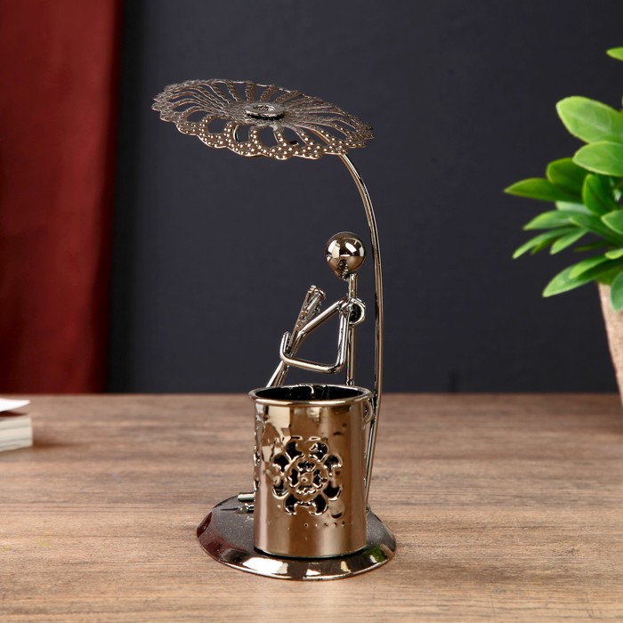 Сувенир металл карандашница "Песни под гитару" 16,5х14х8,5 см