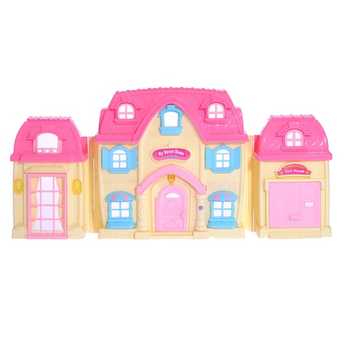 Дом для кукол "Большая семья" с мебелью и аксессуарами, световые и звуковые эффекты