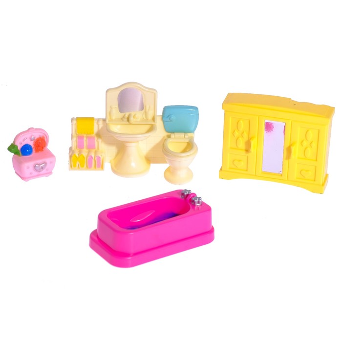 Дом для кукол "Большая семья" с мебелью и аксессуарами, световые и звуковые эффекты