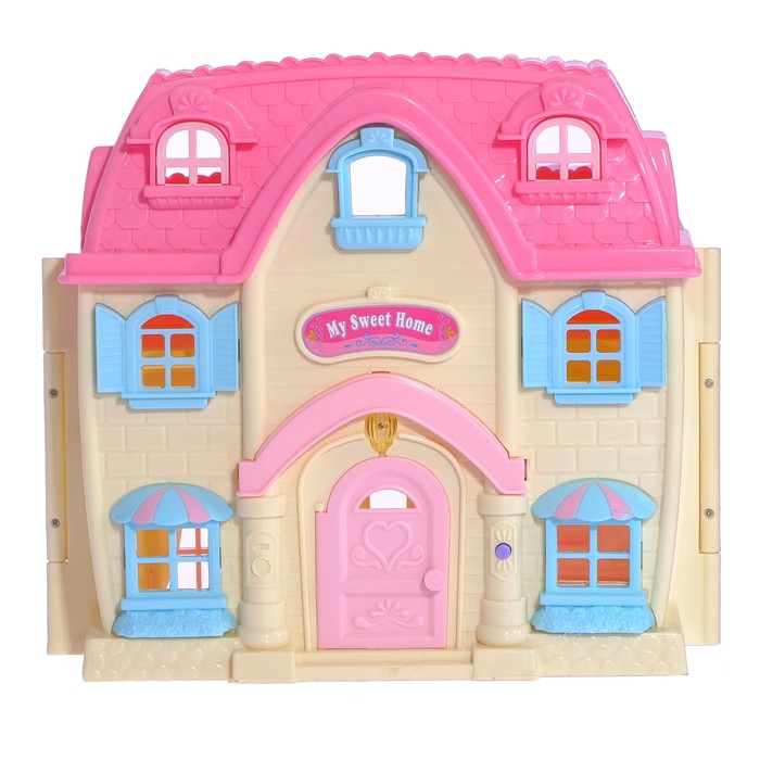 Дом для кукол "Большая семья" с мебелью и аксессуарами, световые и звуковые эффекты