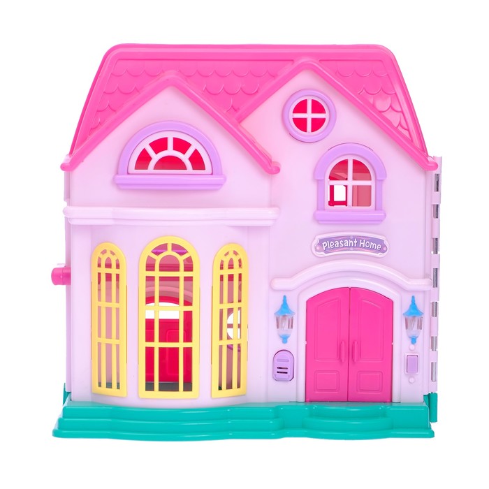 Загородная вилла для кукол с мебелью и аксессуарами, световые и звуковые эффекты