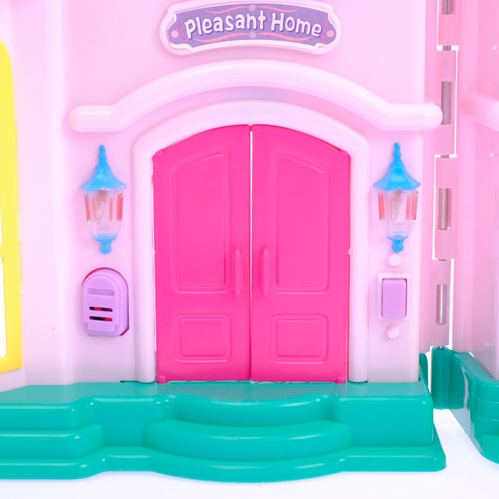 Загородная вилла для кукол с мебелью и аксессуарами, световые и звуковые эффекты