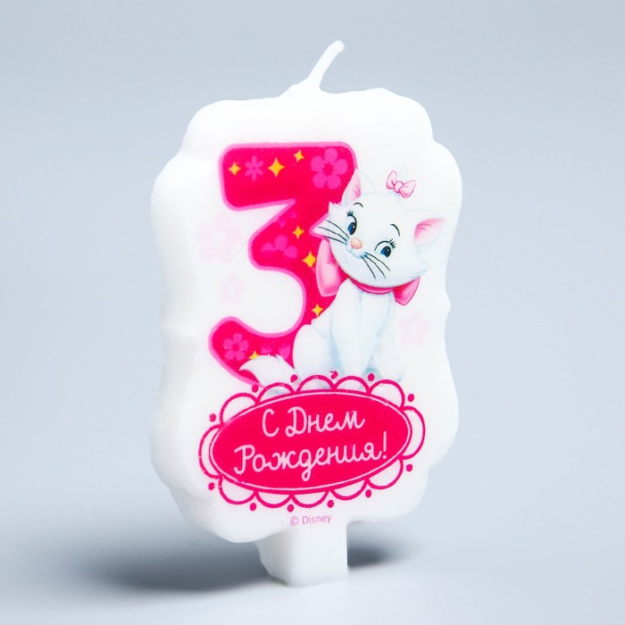 Свеча в торт Дисней 3 "С Днем Рождения", Коты аристократы