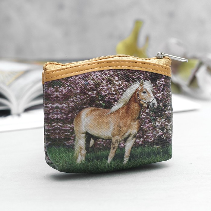 Кошелёк, отдел на молнии, цвет зелёный/сиреневый