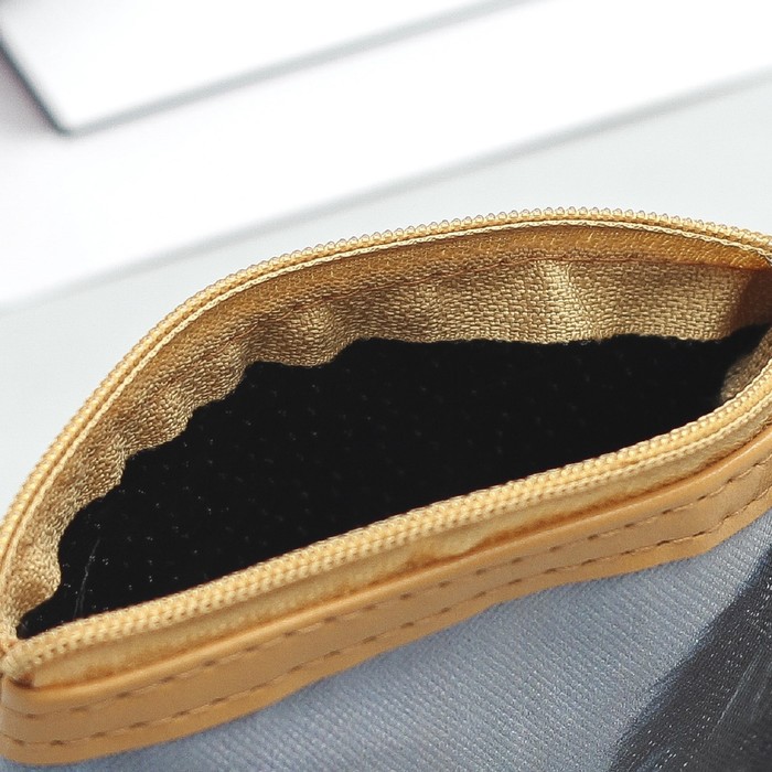 Кошелёк, отдел на молнии, цвет голубой