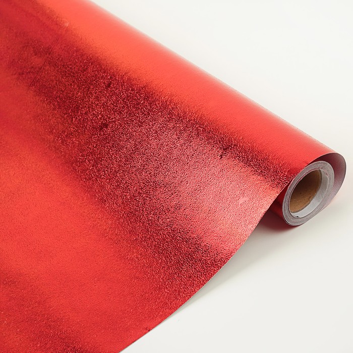 Бумага-пленка перламутровая 0,5 х 10 м красный