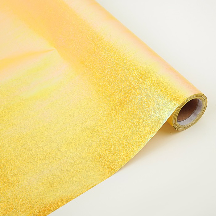 Бумага-пленка перламутровая 0,5 х 10 м желтый
