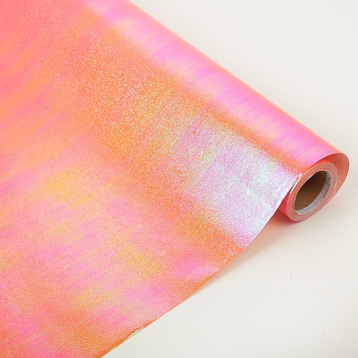 Бумага-пленка перламутровая 0,5 х 10 м оранжевый