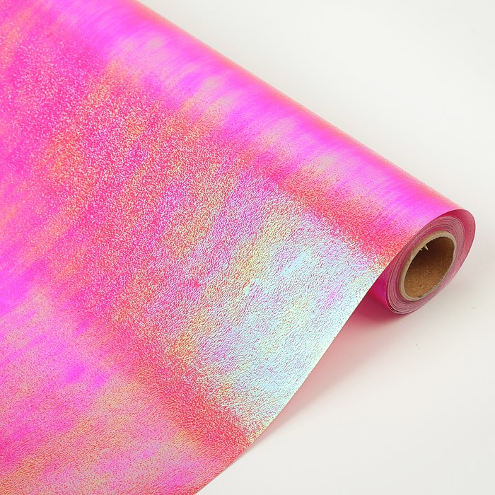 Бумага-пленка перламутровая 0,5 х 10 м малиновый
