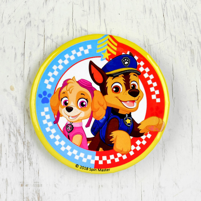 Щенячий патруль. Значок на открытке "Выпускник детского сада", D=56 мм