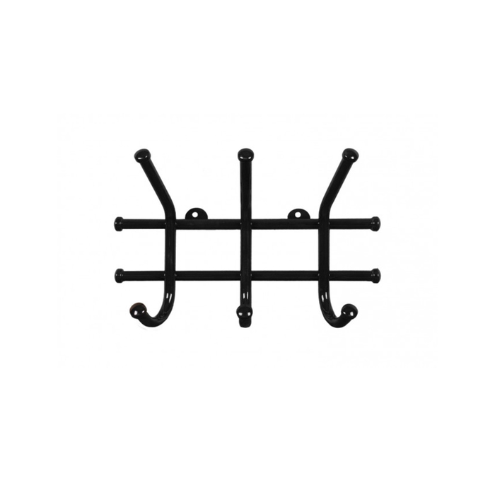 Вешалка настенная "Норма 3", цвет чёрный