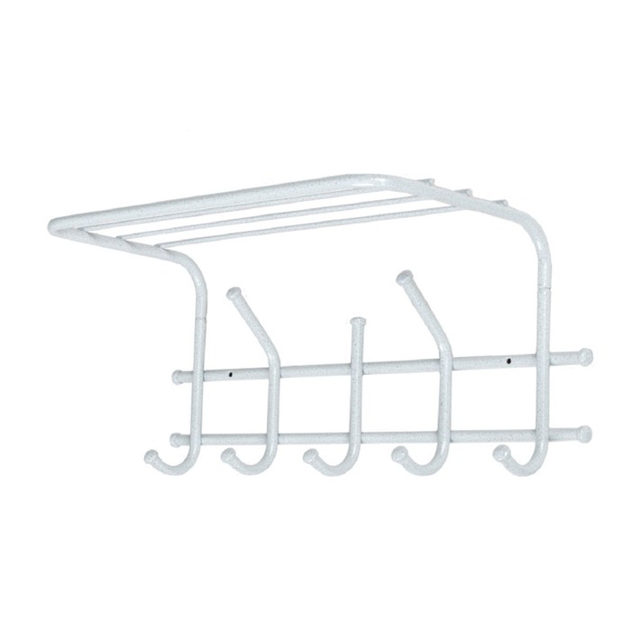 Вешалка с полкой настенная "Эра-5", цвет белый