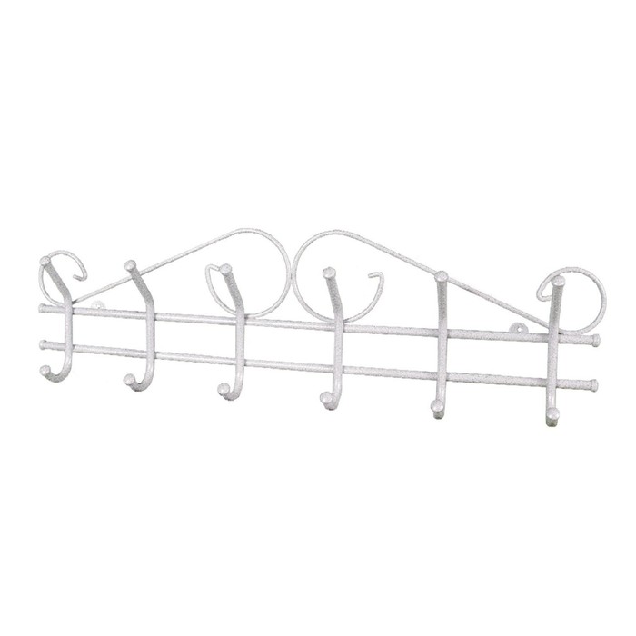 Вешалка настенная "Ажур 6", цвет белый