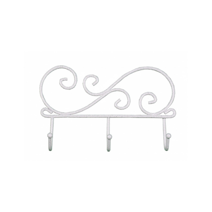 Вешалка настенная "Кружева 3", цвет белый
