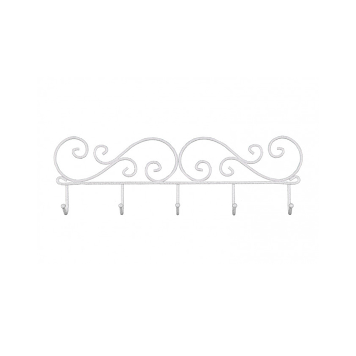 Вешалка настенная "Кружева 5", цвет белый