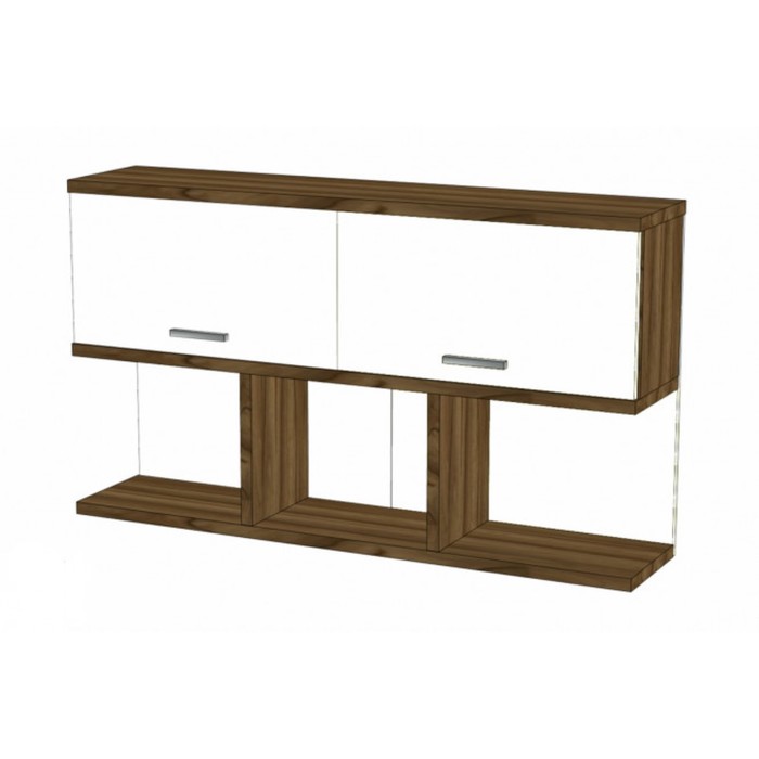 Полка навесная "Модекс", ЛДСП, цвет белый/ноче марино