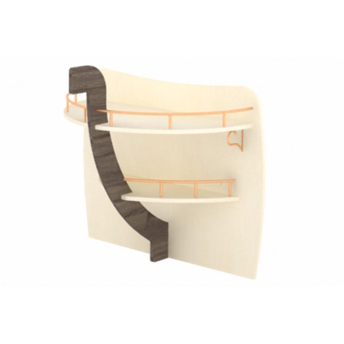 Полка прикроватная "Калипсо", ЛДСП, цвет штрихлак/коричневый