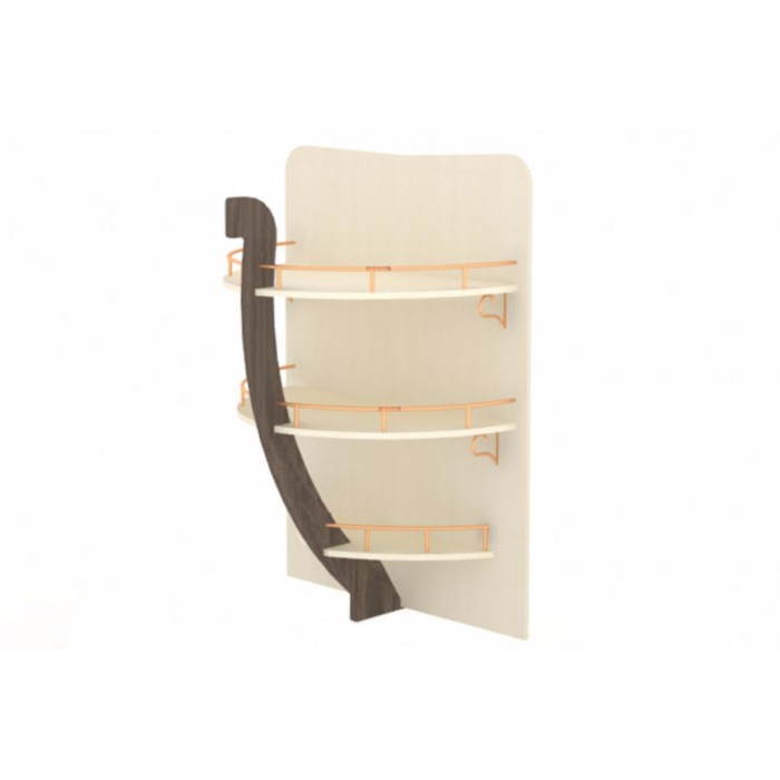 Полка прикроватная "Калипсо", ЛДСП, цвет штрихлак/коричневый