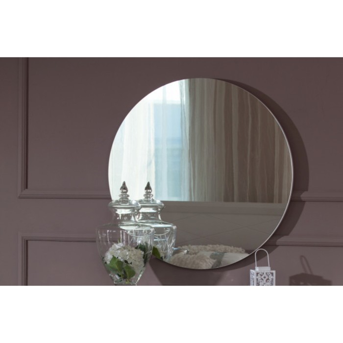 Зеркало "Лучидо", 80х2,1х80 см, цвет белый