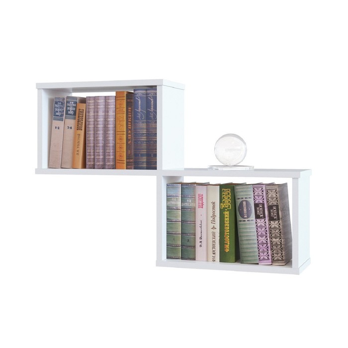 Полка книжная "ПК-1", ЛДСП, цвет белый