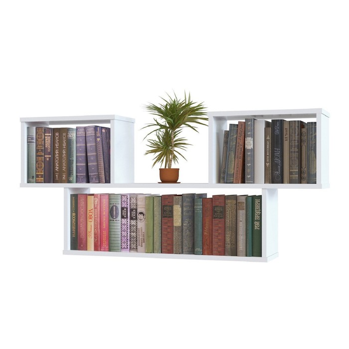 Полка книжная "ПК-4", ЛДСП, цвет белый