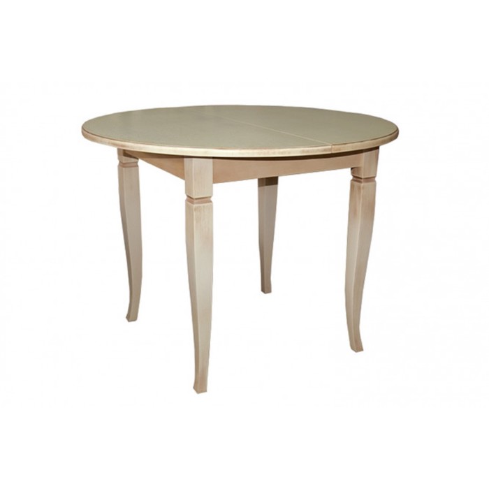 Стол "Лион", цвет слоновая кость с коричневой патиной