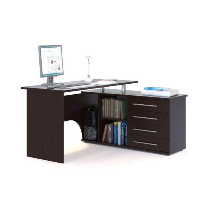 Компьютерный стол "КСТ-109 правосторонний, цвет венге