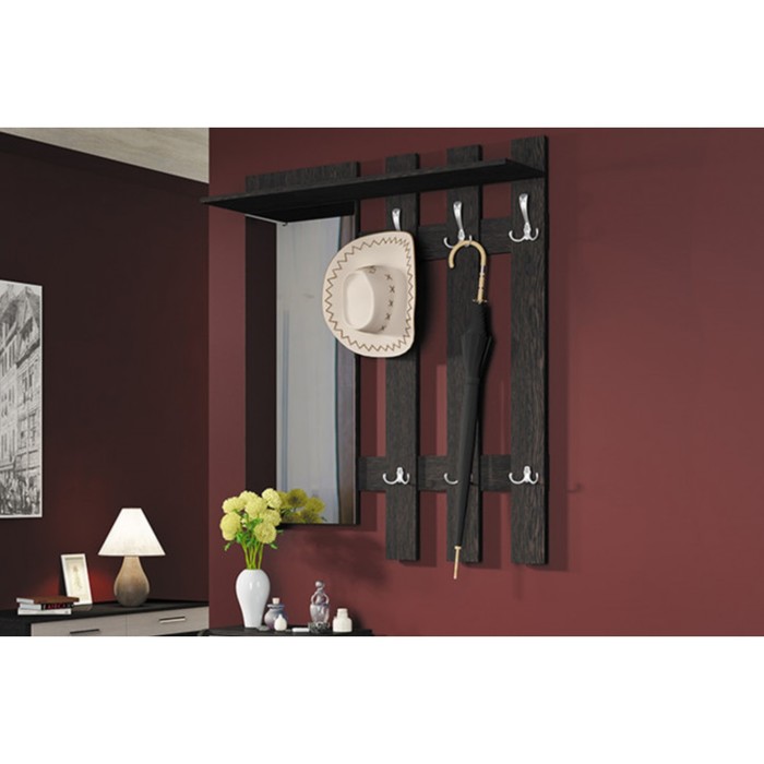 Вешалка с крючками "Арт", цвет венге
