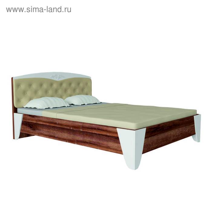 

Кровать 1600х2000, с основанием, Дуб сакраменто/Белый глянец