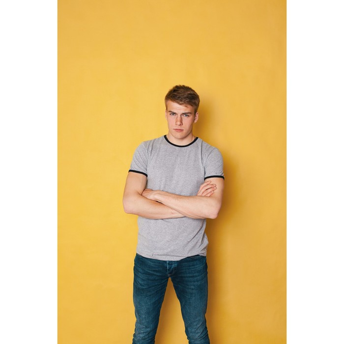 Футболка мужская MINAKU, круглый вырез, размер 54, цвет серый