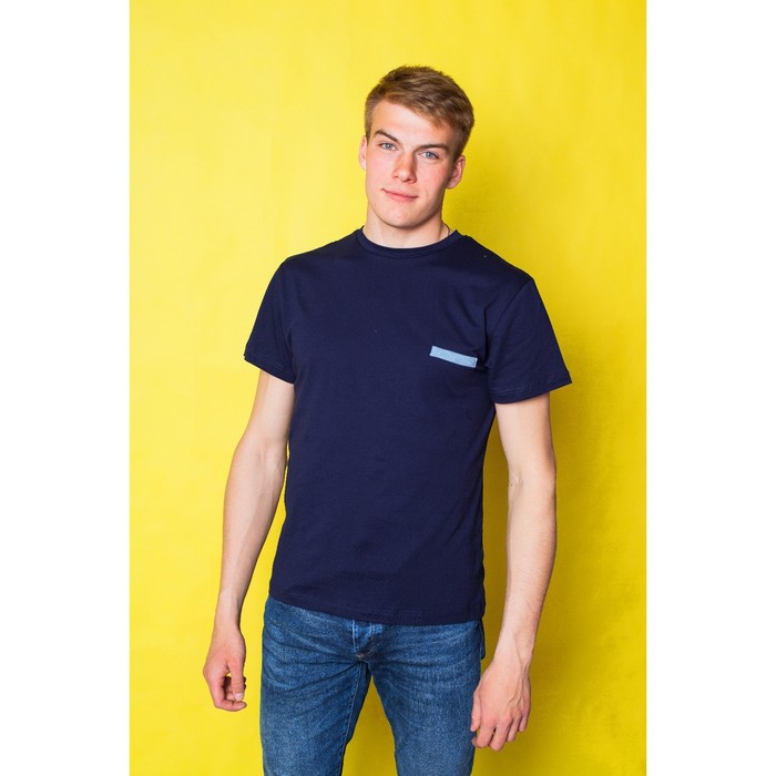 Футболка мужская MINAKU, размер 52, цвет тёмно-синий