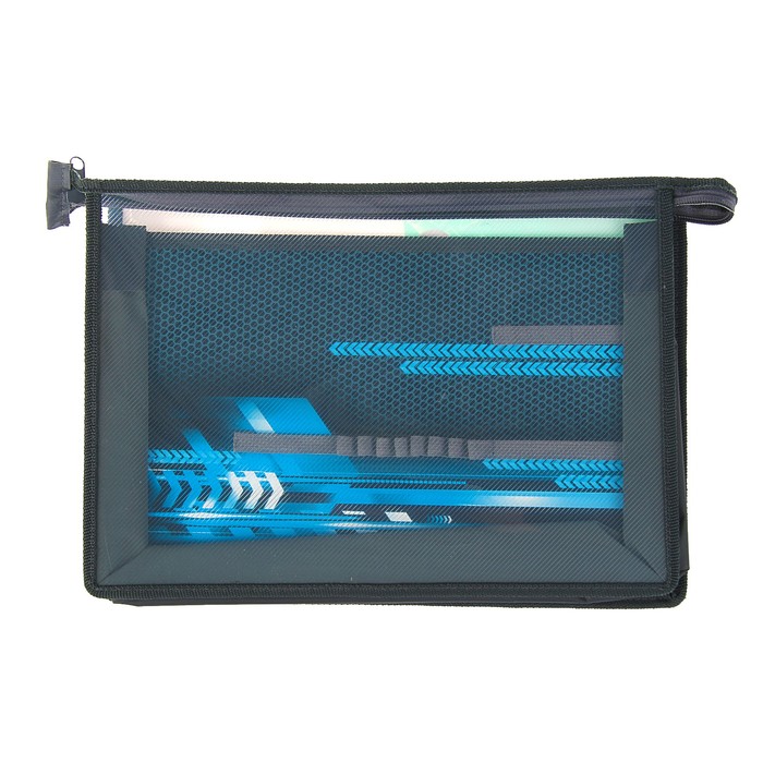 Папка для труда А4, молния сверху, пластиковая "Опасный удар"