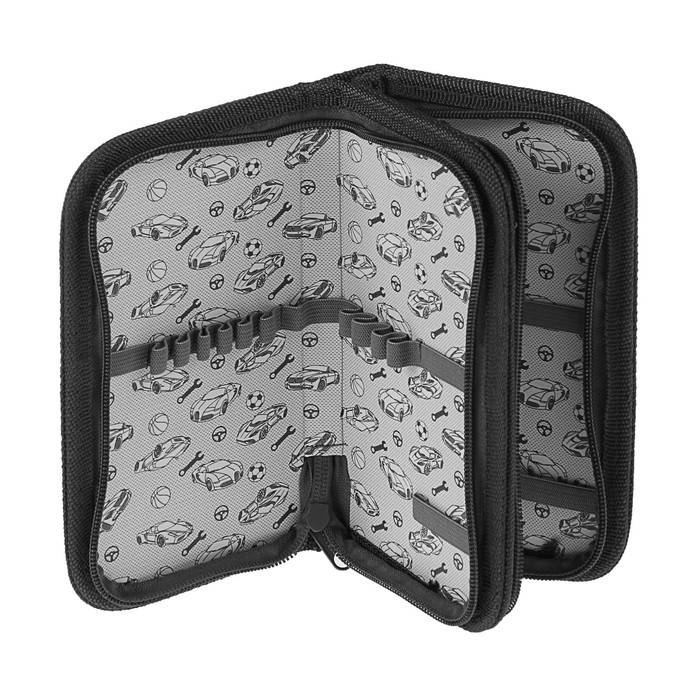 Пенал 2 секции 105x190 мм, ламинированный картон, печать на фольге "YELLOW SPORTS CAR