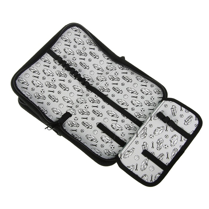 Пенал 2 секции 120x190 мм, откидная планка, ламинированный картон "Чемпионат"