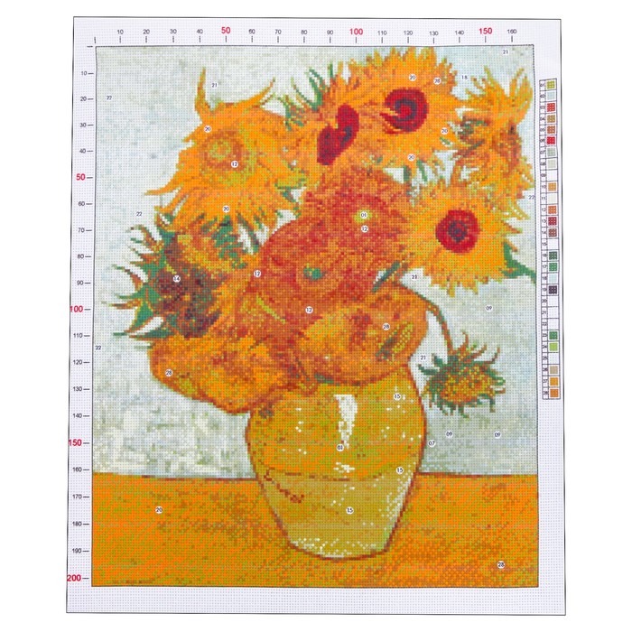 Канва для вышивания с рисунком «Ван Гог. Подсолнухи», 47 х 39 см