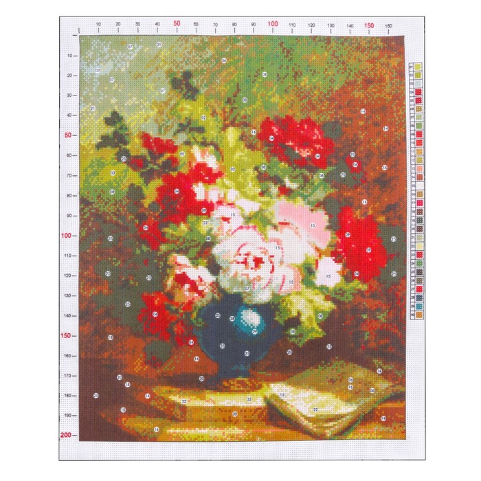 Канва для вышивания с рисунком «Эмиль Генри Брюннер. Пионы», 47 х 39 см