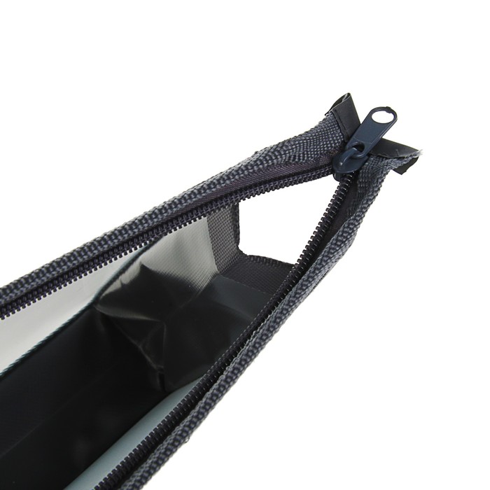 Папка для тетрадей А5, молния сверху, ламинированный картон, фольга "Истребитель"