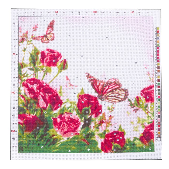 Канва для вышивания с рисунком «Сад», 41 х 41 см