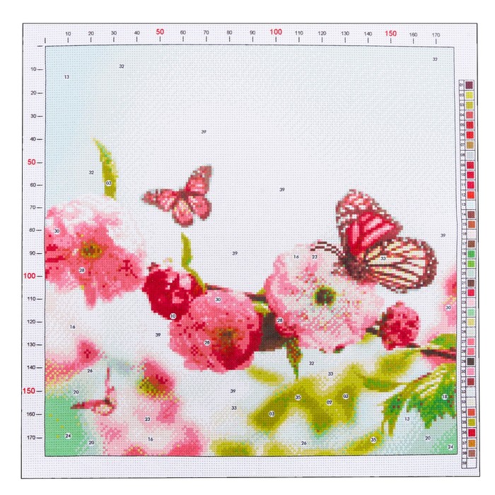 Канва для вышивания с рисунком «Весенний сад», 41 х 41 см