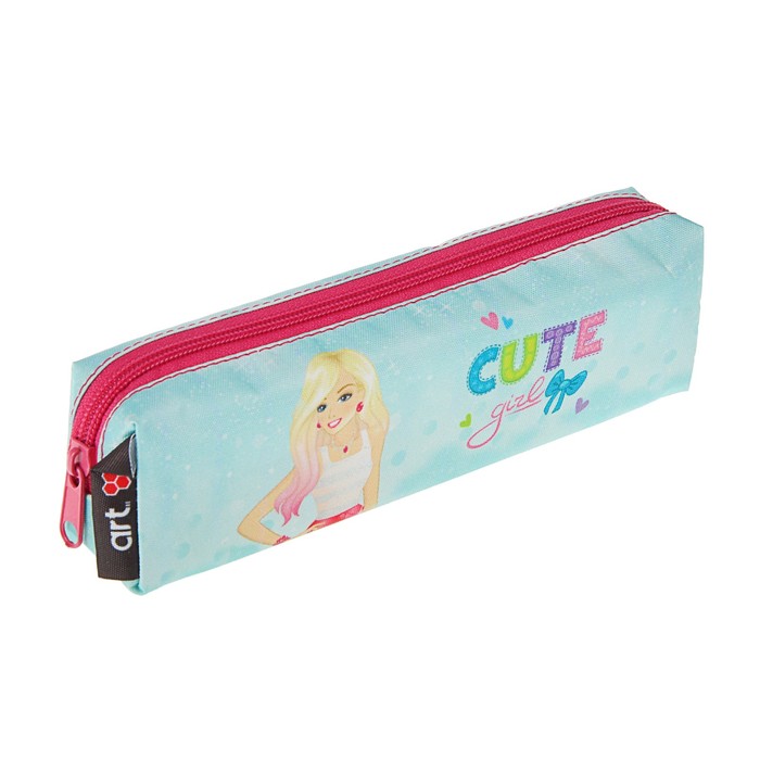 Пенал мягкий 1 отделение, средний, ткань 55х195 мм, BLONDY GIRL
