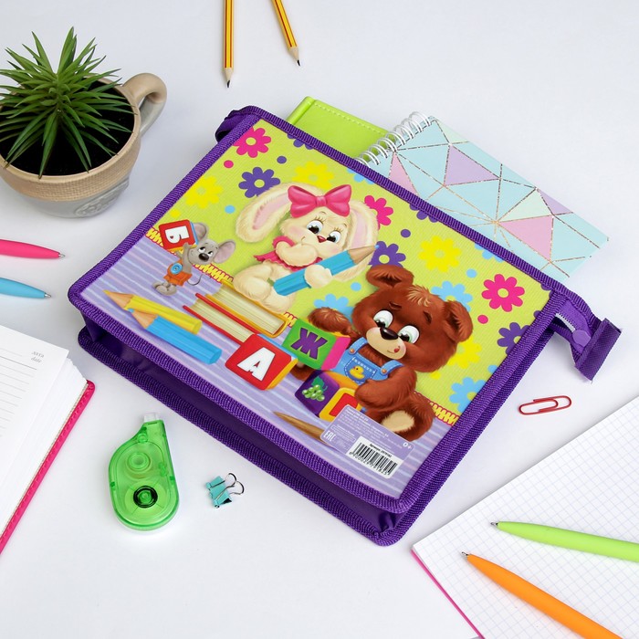 Папка для тетрадей "Зверята", А5