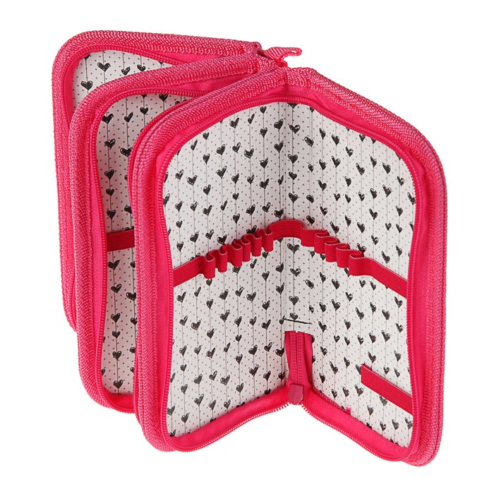 Пенал 3 секции 105x190 мм, ламинированный картон, фольга, BLONDY GIRL