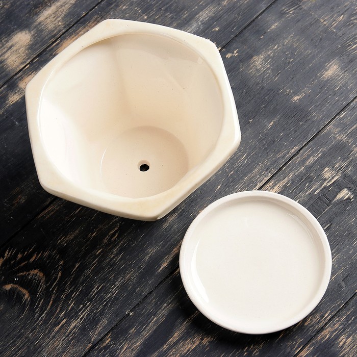 Набор горшков цветочных 3шт. "Оазис" белый